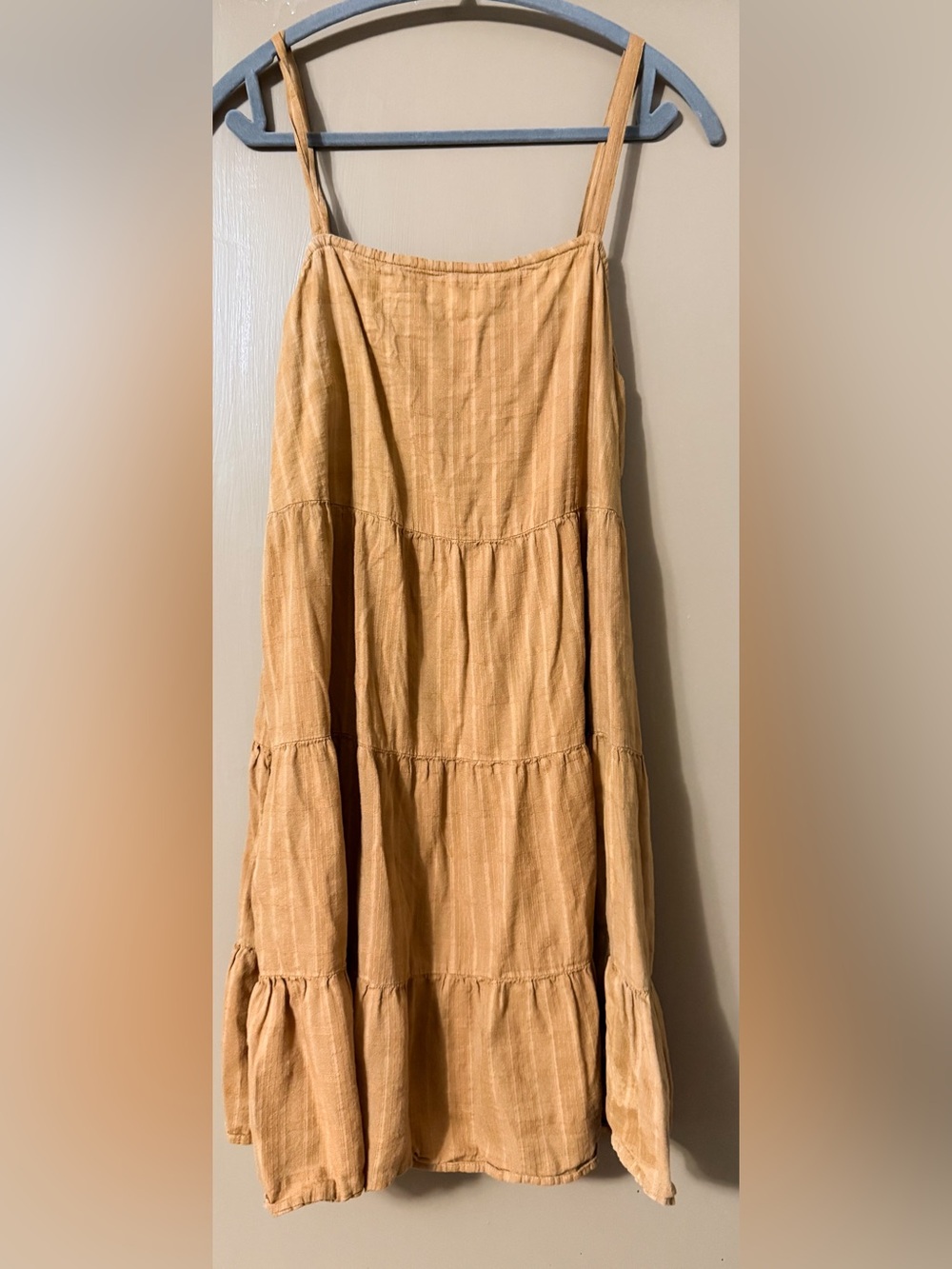 Tiered Midi Skirt in Camel
